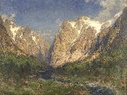 Carl jun. Oesterley Im Tal der Ramaels oil painting on canvas